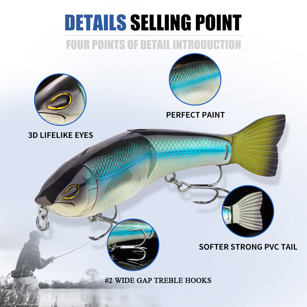 cg swing fishing lure 6" GLIDE BAIT Sardin