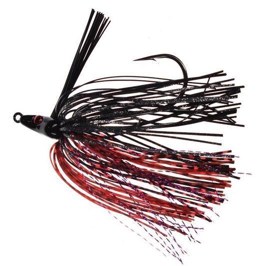 bass pro mouse lures BASS JIG 1/4 oz Black Red